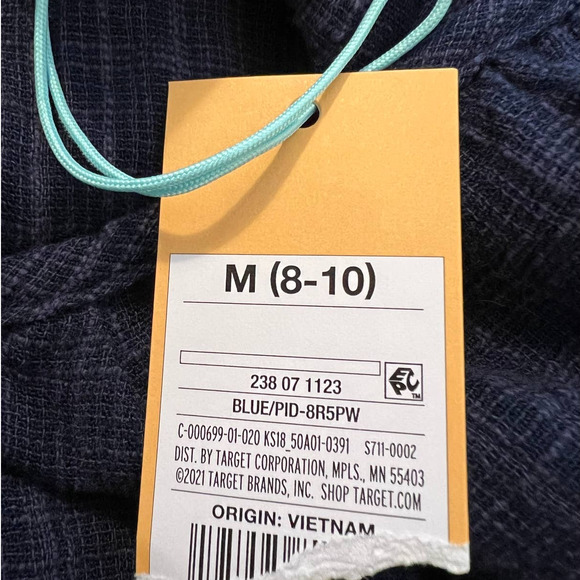 New Kona Sol Swimsuit Cover in Blue with Tie Low Back Size Medium - Picture 6 of 6